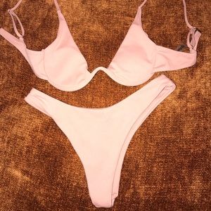Pink bikini set